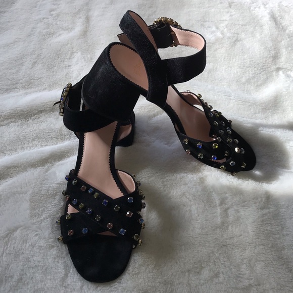 J Crew suede penny sandals with crystals Size 10 - Picture 9 of 12